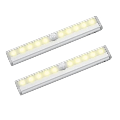 Set 2 lampi led cu senzor de miscare, pentru spatii intunecate, 120 grade