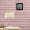 Tapet 3D caramizi roz, auto-adeziv pentru interior, 70 x 77 cm