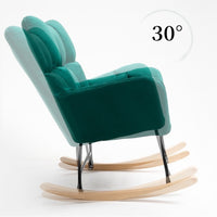 Fotoliu balansoar pentru relaxare cu material catifelat si cadru metalic - imagine 7