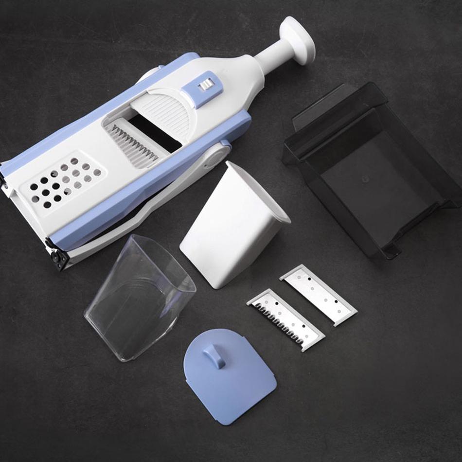 Razatoare de legume pliabila tip feliator mandolina, cu 4 functii