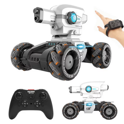 Tanc cu tun de apa Mecha Guardian, cu telecomanda, control prin gesturile mainii, rotire 360 grade