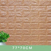 Tapet 3D caramizi maro, auto-adeziv pentru interior, 70 x 77 cm