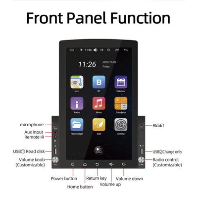 Navigatie auto universala 2DIN cu Android, ecran touch 10.1 inch, mirrorlink, WiFi, USB, Bluetooth