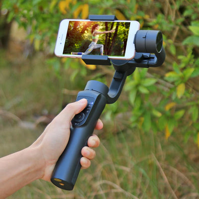 Sistem de stabilizare GIMBAL S5B, rotativ, 3 axe, Bluetooth, 4000 mAh, Negru