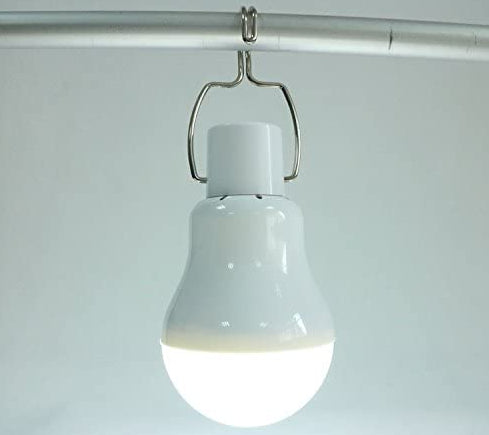 Bec cu leduri portabil si mini panou solar inclus pentru incarcare, baterie reincarcabila, 5W, LL-028