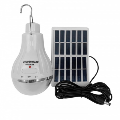Bec cu leduri portabil si mini panou solar inclus pentru incarcare , baterie reincarcabila , 5W,LL-028