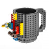 Cana customizabila cu piese lego, pentru copii, 350 ml, plastic