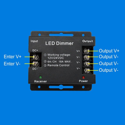 Controller led RGB pentru banda LED, cu touch, 12V/24V, cu telecomanda