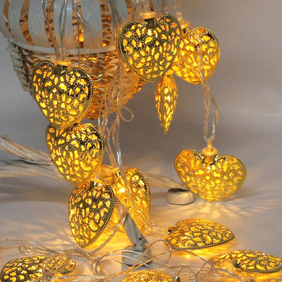 Instalatie LED pentru Craciun cu 20 figurine aurii, 4m, culoare alb cald
