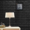 Tapet 3D caramida neagra, auto-adeziv pentru interior, 70 x 77 cm