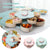 Cutie pentru bomboane in forma de floare, cu compartiment rotativ, 2 nivele