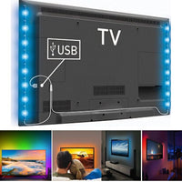 Banda LED Ambilight pentru iluminare fundal TV cu telecomanda si alimentare USB - imagine 2