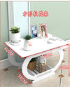 Masuta decorativa living din pvc alba 60 x 40 x 30 cm