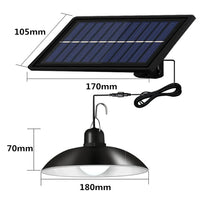 Lampa solara suspendata cu 2 becuri LED, telecomanda, 50W - imagine 6