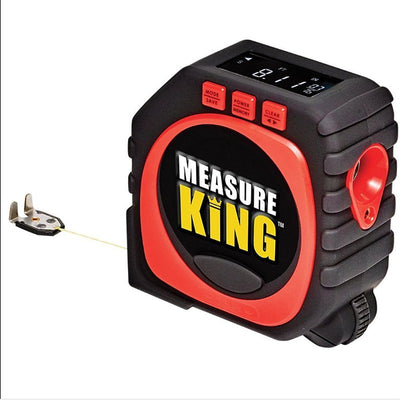 Ruleta multifunctionala 3 in 1, Measure King, 3 modalitati de masurare, snur, rola si laser, afisaj LED