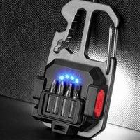 Lanterna LED tip breloc cu dispozitiv spargere geamuri, surubelnite, cheie, deschizator sticle Q-D911 - imagine 2