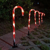 Decoratiune luminoasa pentru Craciun, 5 Acadele, pentru exterior, incarcare solara, 40 cm