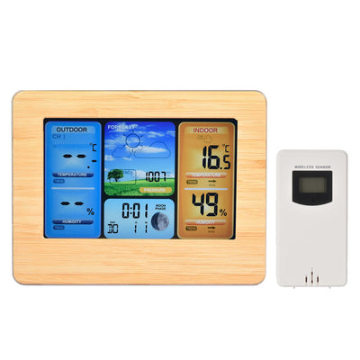 Statie meteo wireless cu senzor extern, LCD color, alarma, calendar, fazele lunii