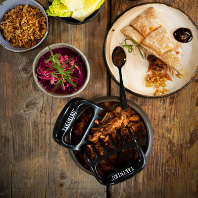 Set 2 gheare pentru carne si preparate pulled pork 11 x 11 x 2,5 cm, Bear Paws