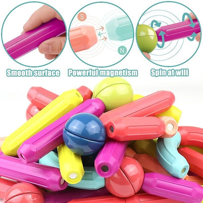 Joc creativ, constructii magnetice sticks building 36 de piese