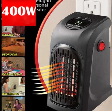 Mini aeroterma portabila 400W cu telecomanda