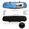Oglinda retrovizoare 4.5 inch cu camera HD 1080P, DVR auto, cu microfon si difuzor incorporate + camera suplimentara marsarier