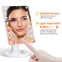 Oglinda makeup iluminata LED pentru machiaj, portabila - imagine 7