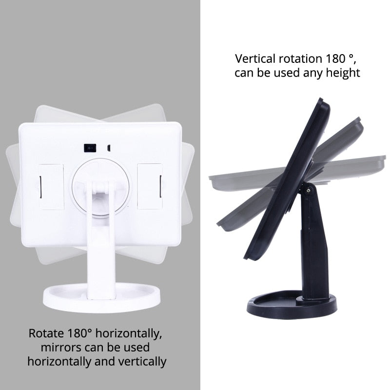 Oglinda makeup iluminata LED pentru machiaj, portabila