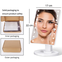 Oglinda makeup iluminata LED pentru machiaj, portabila - imagine 6