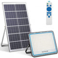 RESIGILAT - Proiector LED Jortan pentru exterior cu panou solar, telecomanda functii multiple, Solar Light IP 66, alb rece