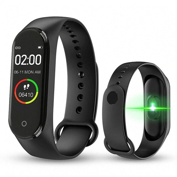 Bratara fitness M4 inteligenta cu masurarea tensiunii, Ritm cardiac, Nivel oxigen, Pedometru, Bluetooth