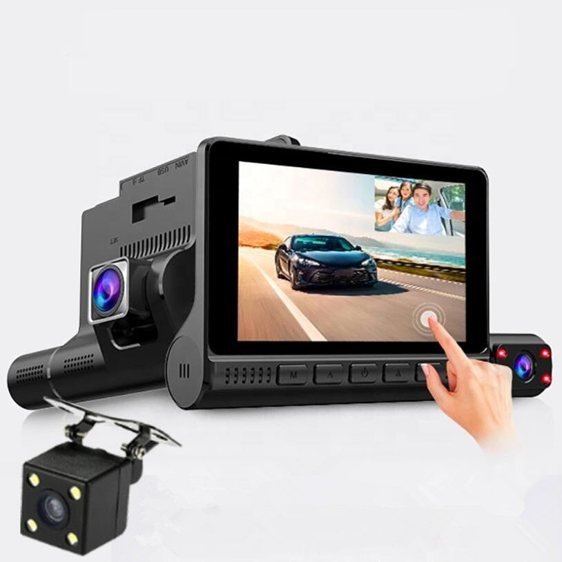 Camera auto DVR, 3 camere, video Full HD 1080 x 1920, Ecran tactil