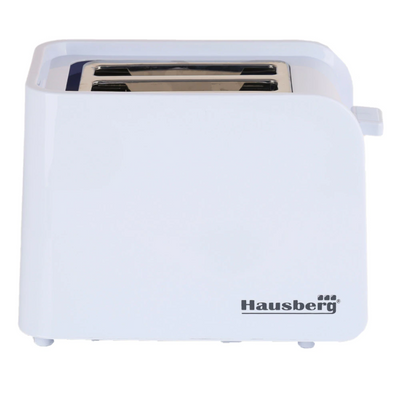 Prajitor de paine Hausberg HB-195A, 750 W, 2 felii, functie decongelare, functie reincalzire, 6 trepte putere, alb