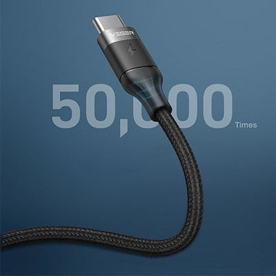 Cablu date si Incarcare, USB Type-C la USB Type-C, 3A, 1.2m, Negru