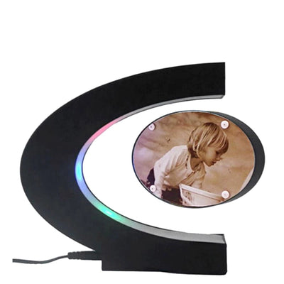 Rama foto plutitoare care leviteaza cu suport luminat colorat