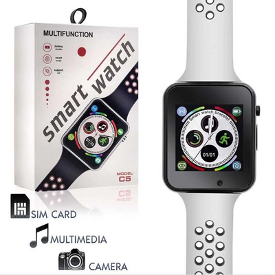 Ceas Smartwatch C5 cu Bluetooth, camera si slot SIM