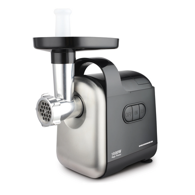 Masina de tocat Heinner Black Tail MG-D1800BK, 1800W, cutit din otel inoxidabil, Negru