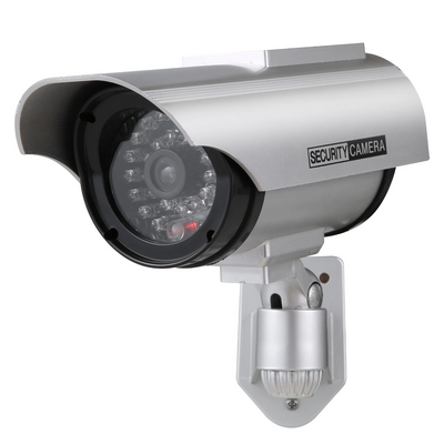 Camera de supraveghere falsa, cu incarcare solara, LED