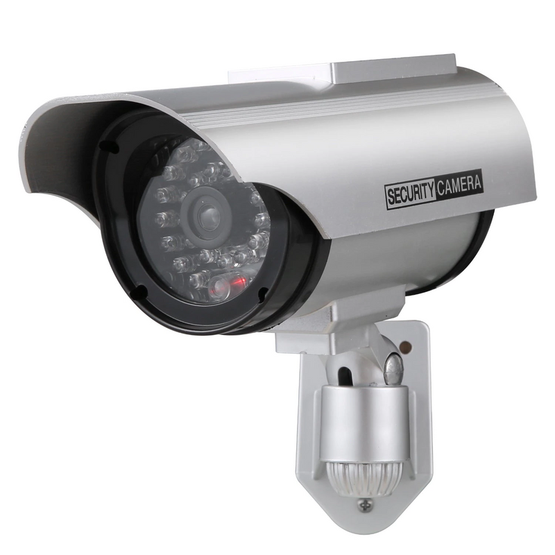 Camera de supraveghere falsa, cu incarcare solara, LED