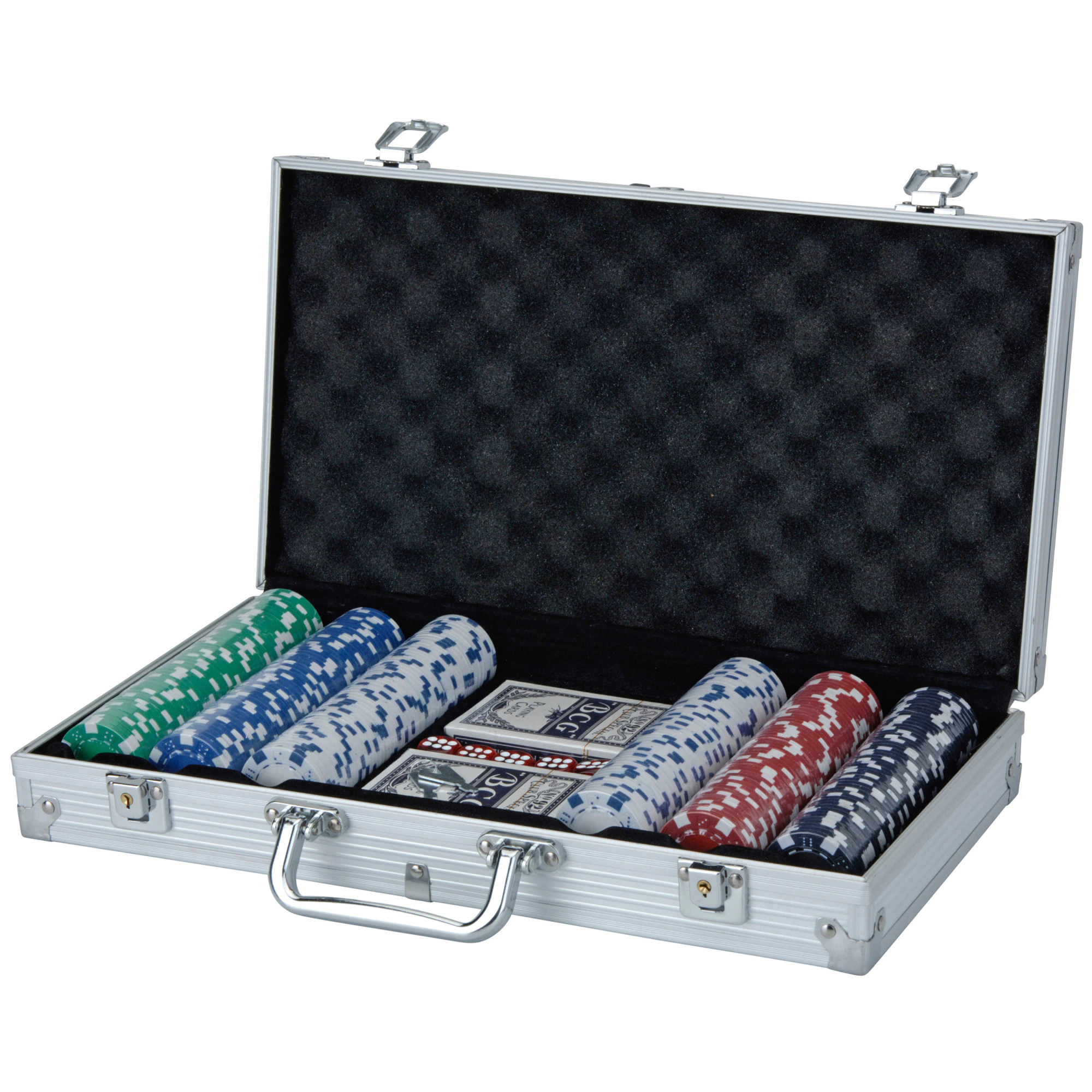 Set Poker 300 jetoane, servieta de aluminiu