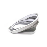 Cos de rufe, lighean silicon pliabil, 38L, alb/gri - imagine 7
