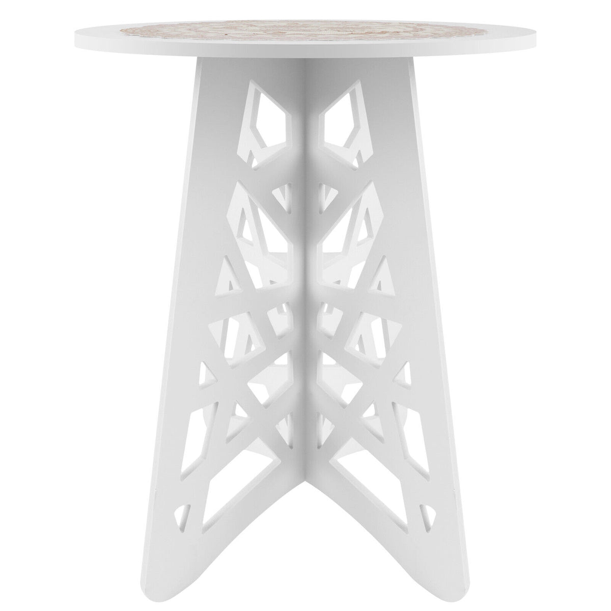 Masuta de cafea, etajera alba, 48 x 31.5 x 35 cm