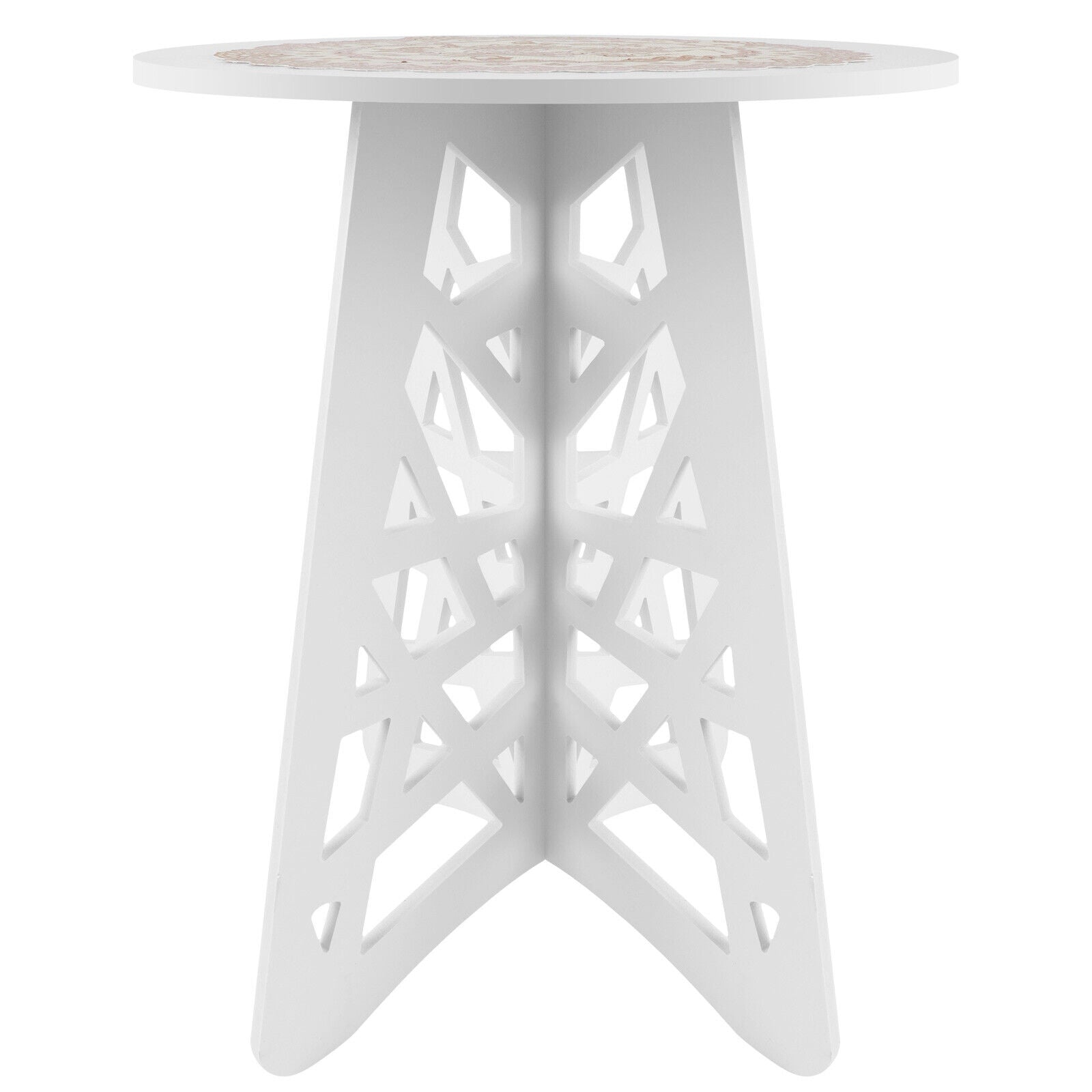 Masuta de cafea, etajera alba, 48 x 31.5 x 35 cm