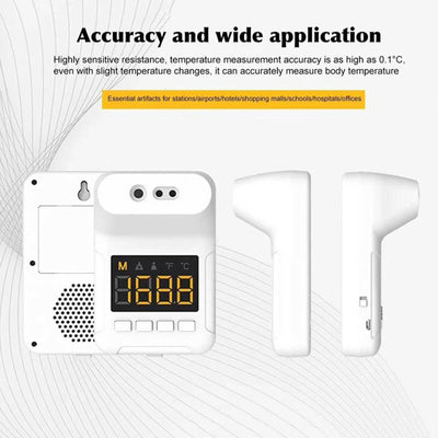 Termoscanner digital K3S non contact cu infrarosu, termometru cu scanare rapida 0,5 S, de perete, afisaj LCD, memorie