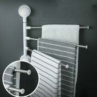 Suport cu ventuze pentru 4 prosoape, pentru perete - imagine 2