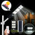 RESIGILAT - Lampa stradala proiector LED cu panou fotovoltaic si senzor, 120W/200W/300W