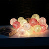Instalatie luminoasa decorativa cu 40 globuri Cotton Ball, cu flash, 6m