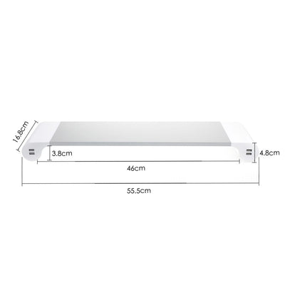 Suport monitor din aluminiu cu porturi USB