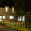 Decoratiune luminoasa pentru Craciun, 5 Acadele, pentru exterior, incarcare solara, 40 cm