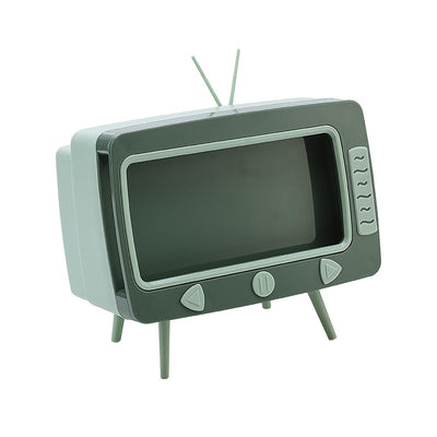 Cutie pentru servetele cu suport telefon sub forma de TV retro